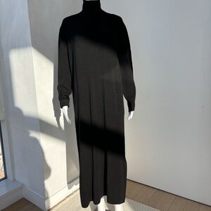 Designer Lemaire turtleneck long Wool Dress